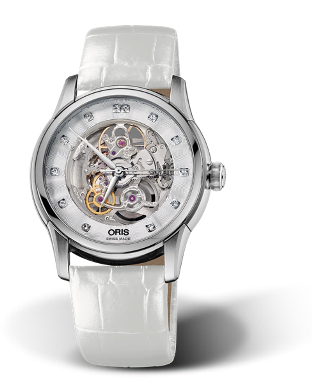 Oris artelier skeleton diamonds sale